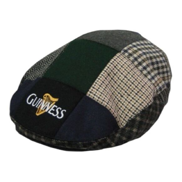 Guinness Multicolor Patchwork Tweed Flat Cap. Size M (59 cm). - Picture 1 of 9